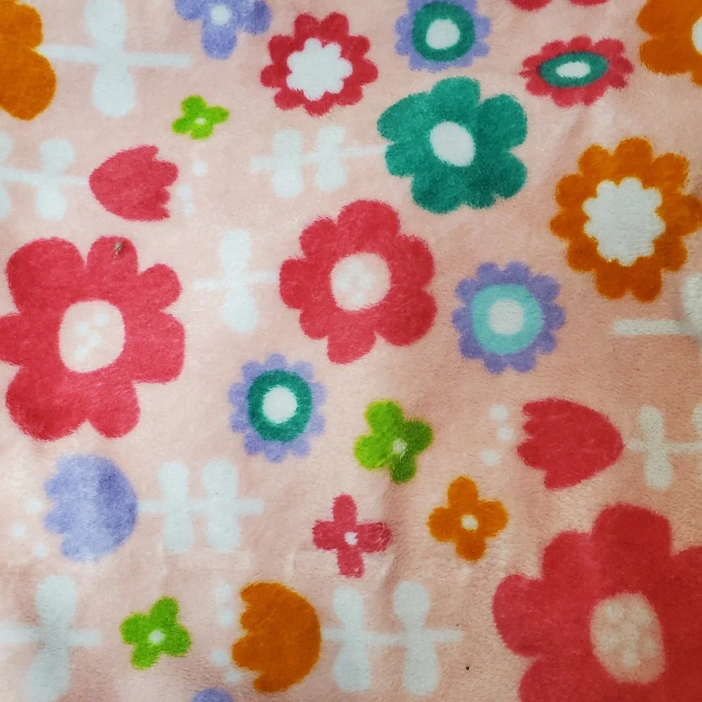 Bright Starts Taggies Security Blanket‎ Baby Lovey Pink Flowers Floral Purple